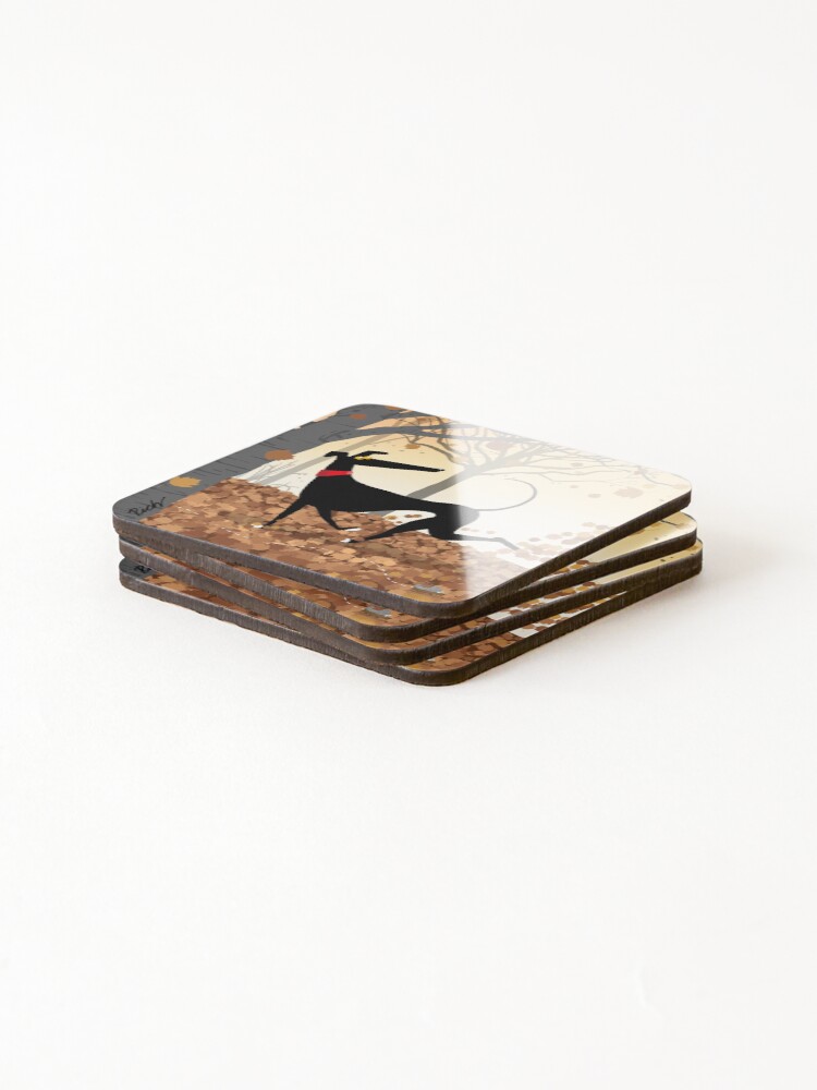 Alternate view of Autumn Hound Coasters (Set of 4)