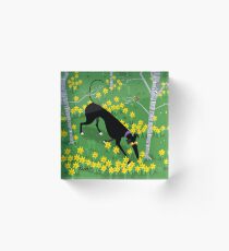 Daffodil Hound Acrylic Block