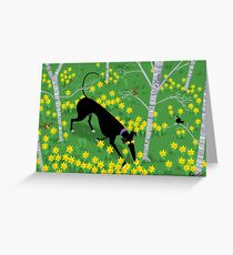 Daffodil Hound Greeting Card