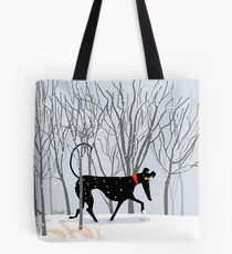 Winterhund Tote Bag