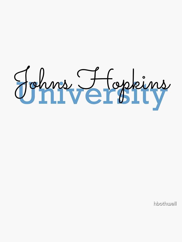 "Johns Hopkins University Sticker" Sticker by hbothwell Redbubble