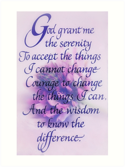 serenity prayer art prints by sharon house redbubble