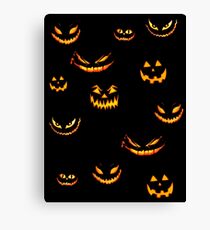 Halloween Glowing Jack o Lantern Canvas Print