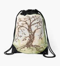 The Tree of Contemplation Drawstring Bag