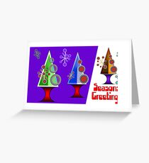 Seasons Greetings 1960's Style Greeting Card