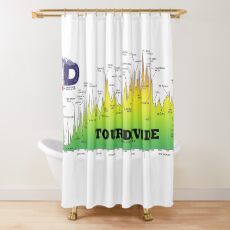 Tour Divide Elevation Profile, TD Logo Shower Curtain