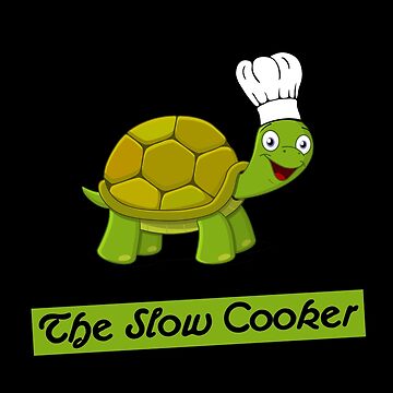 Funny Slow Cooker Turtle Cook Kitchen Cooking Gift' Rectangle Magnet