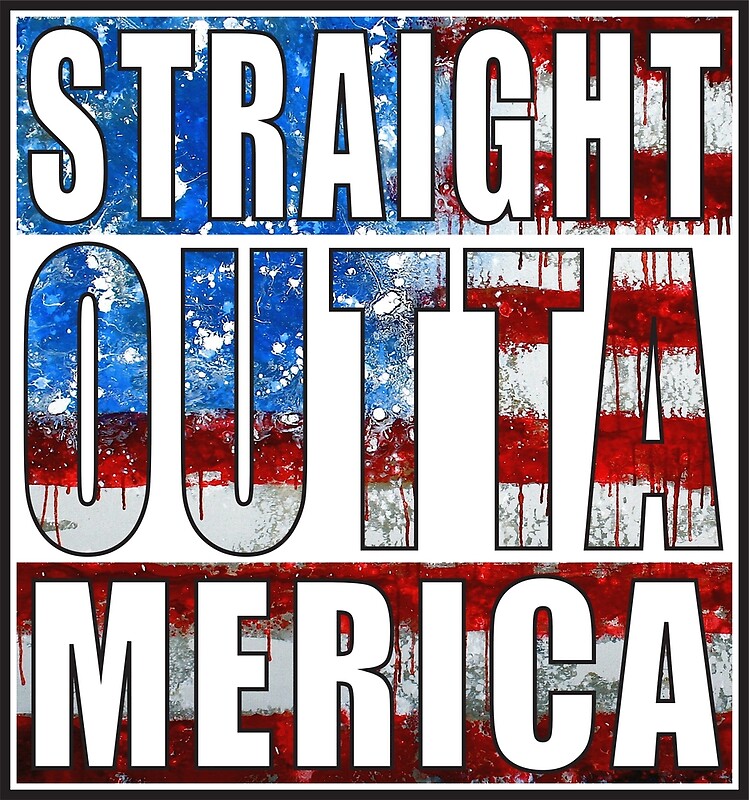 "Straight Outta Merica" Greeting Cards by straightoutta 