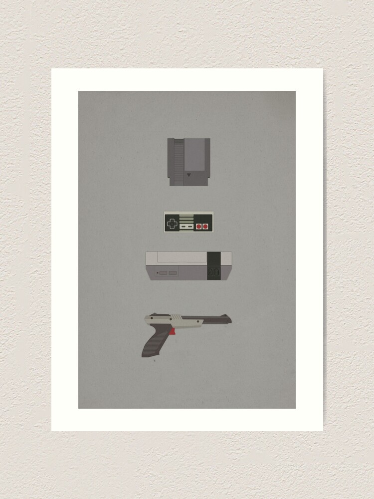 Alternate view of 8-Bit love (NES) Art Print
