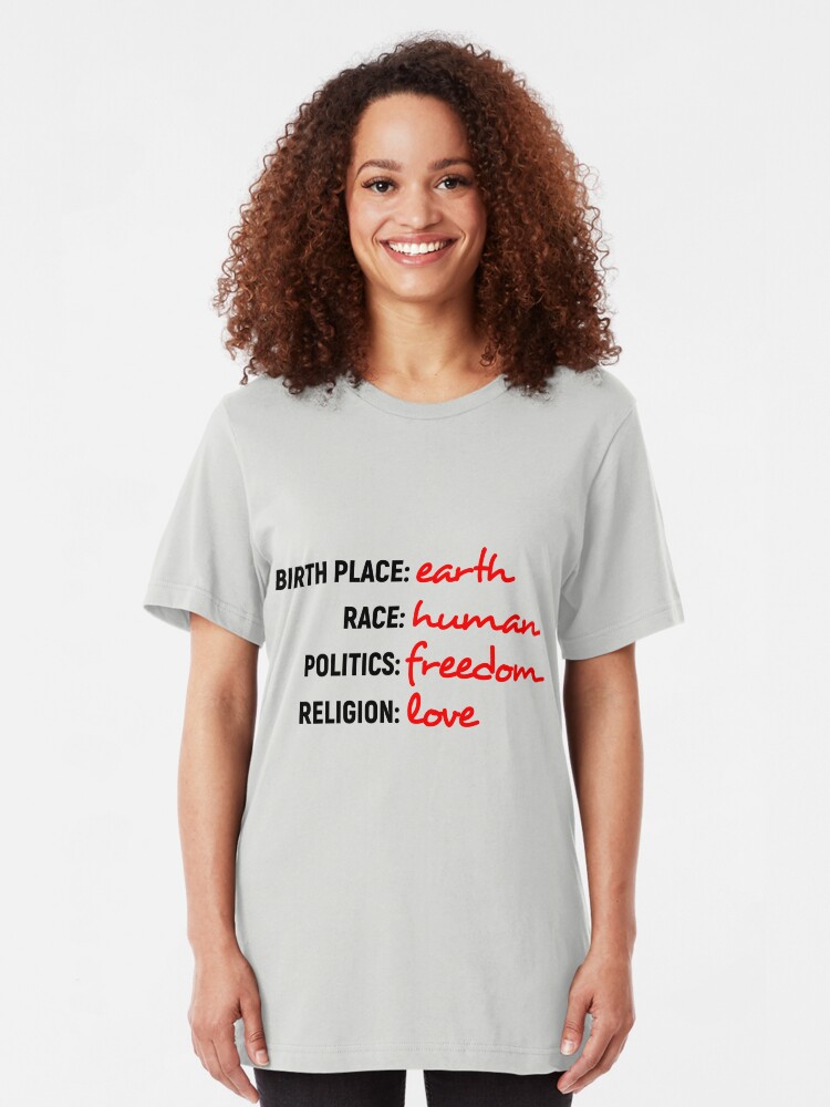 Alternative Ansicht von Bin nur ein Mensch Slim Fit T-Shirt