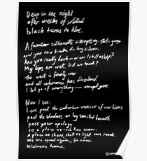 Black turns to blue Poster