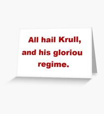 All Hail Krull Greeting Card