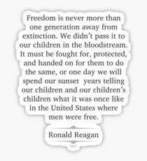 Ronald Reagan Quote Sticker