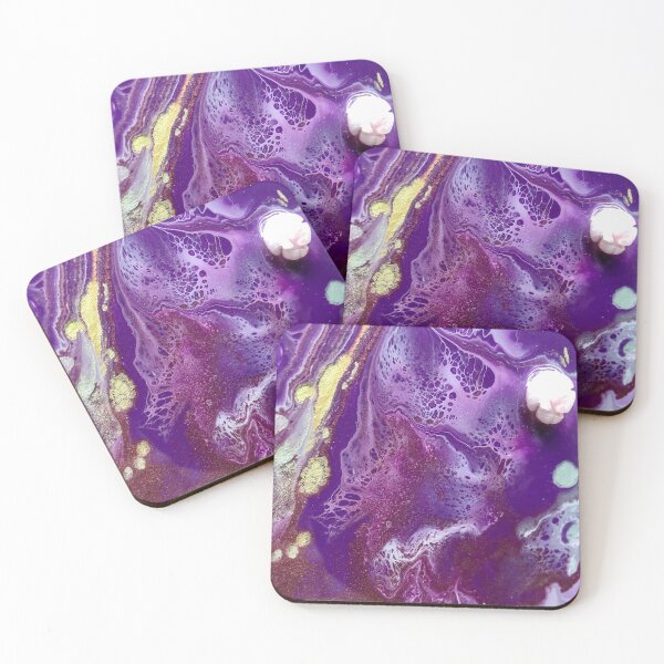 Stoned Rose Coasters (Set of 4)