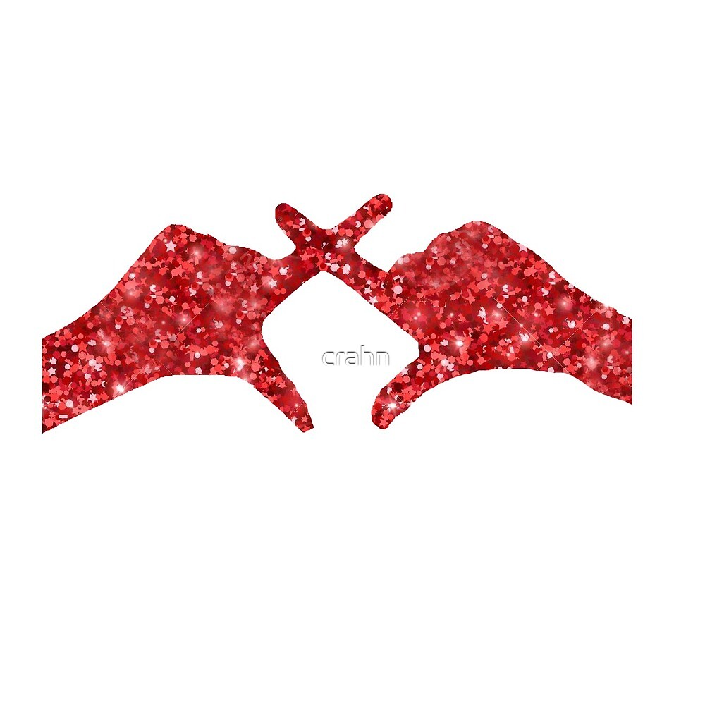 "Red Glitter Throw what you know" by crahn Redbubble