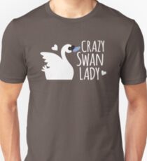 Crazy Swan Lady Unisex T-Shirt