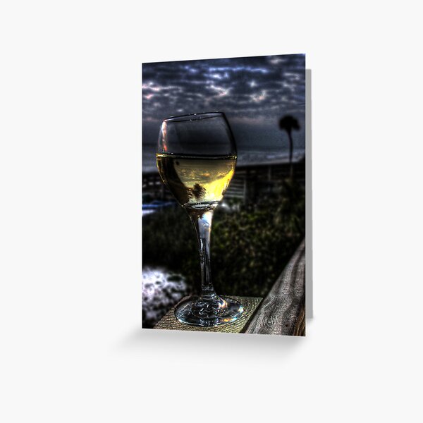 Wine on the Beach Greeting Card