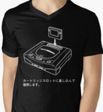 Sega Saturn Diagram (Dark) Men's V-Neck T-Shirt