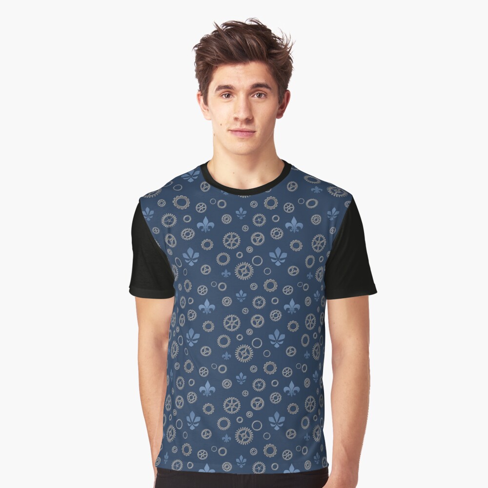 Flur de Cog - Iron and Blue Graphic T-Shirt