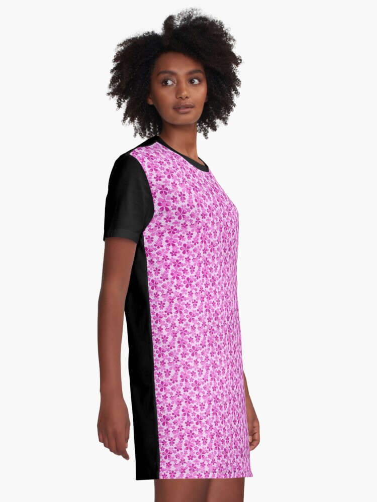 Alternate view of Sakura Chevron in Pink Graphic T-Shirt Dress