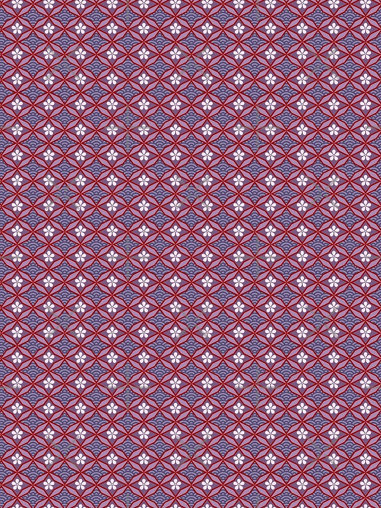 Asian Traditional Inspired in Violet Red and Pink by Sarinilli