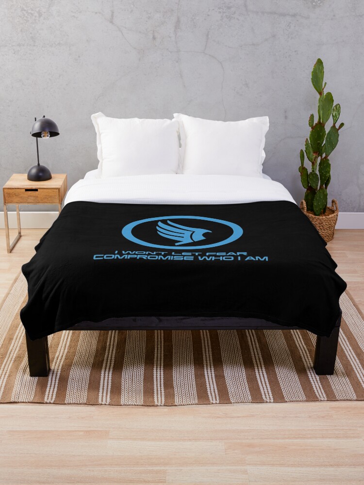 Mass Effect Commander Shepard Paragon Quote Throw Blanket By Surik