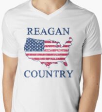 Retro 80s Reagan Country Men's V-Neck T-Shirt