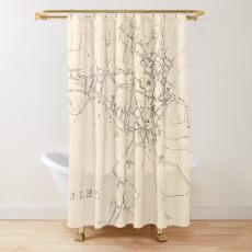 Paisley | Old Scottish Town Plan, Antique Map of Paisley, Scotland Shower Curtain