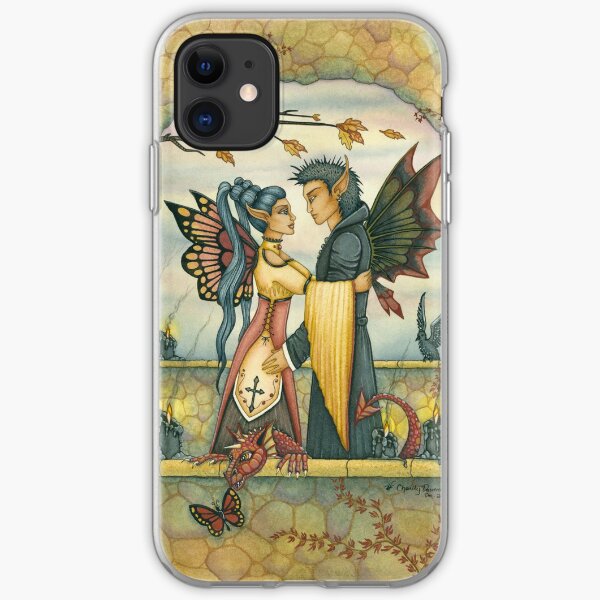Autumn Fairies and Baby Dragon iPhone Soft Case