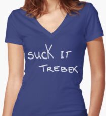 Suck It Trebek Women's Fitted V-Neck T-Shirt