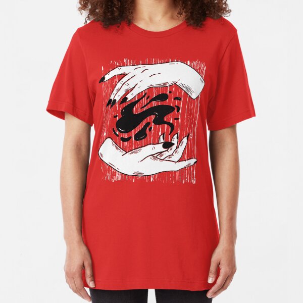 Blutige Hexenhände Slim Fit T-Shirt