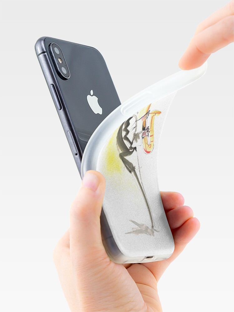Alternate view of Jazz Saxophone Musician iPhone Case & Cover