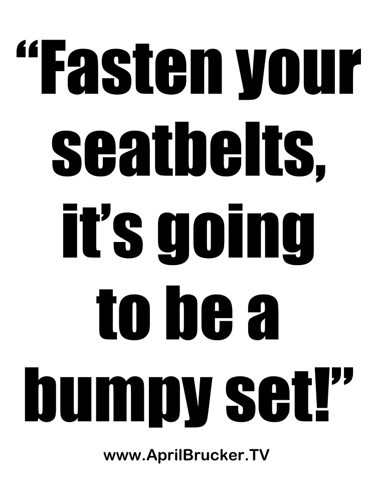 Fasten Your Seatbelts! by April Brucker