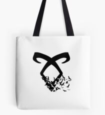 Black Angelic Rune (Birds) Tote Bag