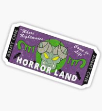 Horrorland Ticket Sticker