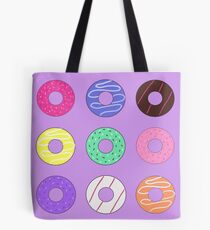 Donut pattern cartoon doughnuts Tote Bag