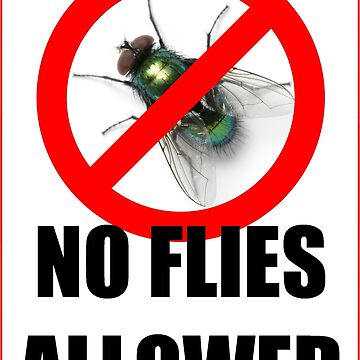 NO FLIES Poster for Sale by loganferret