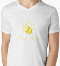 Yellow Bee Kind V-Neck T-Shirt
