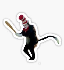 The Cat In The Hat Holding A Baseball Bat Sticker
