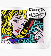 Roy Lichtenstein Comic Art - Mädchen mit Handschuhen Poster