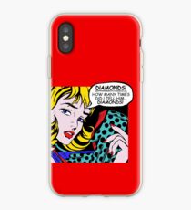 Roy Lichtenstein Comic Art - Girl with Gloves iPhone Case
