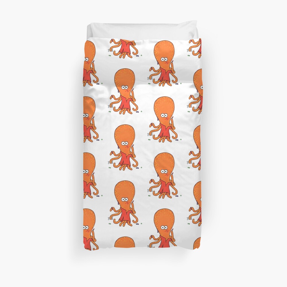 Phil the Kraken Dresses Up Duvet Cover
