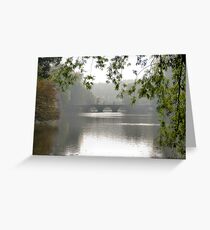Pedestrians on the bridge Greeting Card