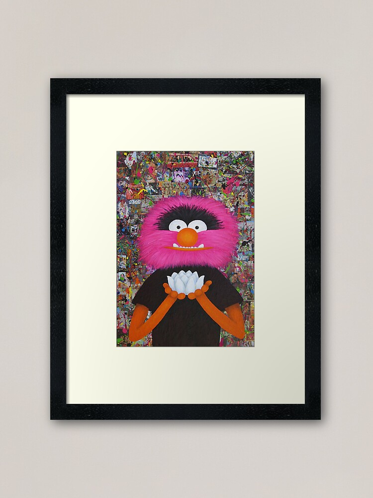 Alternate view of Self Portrait As Muppet Framed Art Print