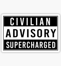 Advisory - supercharged Sticker