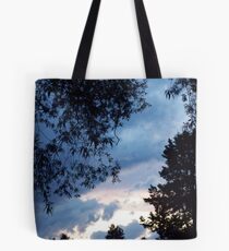 Blue Cloud Silhouette Tote Bag