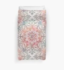 Funda nórdica Autumn Spice Mandala en Coral, crema y rosa