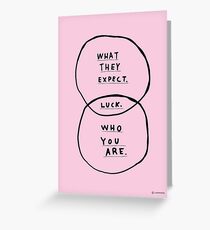 LUCK. Greeting Card