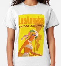 Los Angeles - Vintage Airline Travel Poster Classic T-Shirt