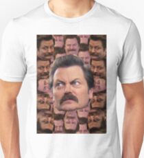 Ron Swanson Head Print Unisex T-Shirt